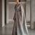Silver grey color cotton silk fabric woven designer ethnic festive saree