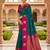 Green color beautiful woven designer soft silk rich looks saree