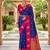 Blue color beautiful woven designer soft silk rich looks saree