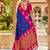 Blue color beautiful woven designer soft silk rich looks saree