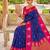 Blue color beautiful woven designer soft silk rich looks saree