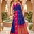 Blue color beautiful woven designer soft silk rich looks saree