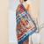 Beautiful silk blended blue color elegant ready to wear printed saree
