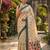 Beige color linen fabric woven designer ethnic partywear saree