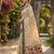 Beige color linen fabric woven designer ethnic partywear saree