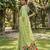 Green color linen fabric woven designer ethnic partywear saree