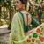 Green color linen fabric woven designer ethnic partywear saree