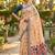 Orange color linen fabric woven designer ethnic partywear saree