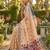 Orange color linen fabric woven designer ethnic partywear saree