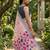 Pink color linen fabric woven designer ethnic partywear saree
