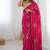Pink color beautiful vichitra silk fabric smart floral embroidered saree