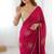 Pink color beautiful vichitra silk fabric smart floral embroidered saree