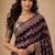Wine color georgette fabric designer woven partywear ethnic saree