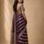 Wine color georgette fabric designer woven partywear ethnic saree
