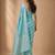 Aqua blue color georgette fabric designer woven partywear ethnic saree