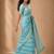 Aqua blue color georgette fabric designer woven partywear ethnic saree