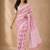 Pink color georgette fabric designer woven partywear ethnic saree