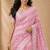 Pink color georgette fabric designer woven partywear ethnic saree