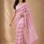 Pink color georgette fabric designer woven partywear ethnic saree
