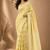 Yellow color georgette fabric designer woven partywear ethnic saree
