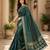Teal blue color georgette fabric designer woven partywear ethnic saree