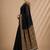 Black color smart chiffon designer wevon jacquard designer partywear saree