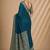 Petrol color smart chiffon designer wevon jacquard designer partywear saree
