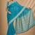 Firozi color smart chiffon designer wevon jacquard designer partywear saree