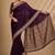 Wine color smart chiffon designer wevon jacquard designer partywear saree