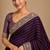 Wine color smart chiffon designer wevon jacquard designer partywear saree