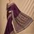 Wine color smart chiffon designer wevon jacquard designer partywear saree