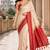 Cream color designer wevon jacquard designer crepe fabric traditional rich saree