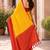 Yellow color designer wevon jacquard designer crepe fabric traditional rich saree
