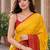 Yellow color designer wevon jacquard designer crepe fabric traditional rich saree