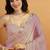 Light purple color smart designer lace border organza fabric partywear organza saree
