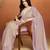 Light purple color smart designer lace border organza fabric partywear organza saree