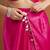 Magenta color smart designer lace border organza fabric partywear organza saree
