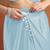 Sky blue color smart designer lace border organza fabric partywear organza saree