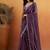 Violet color smart designer lace border organza fabric partywear organza saree