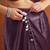 Violet color smart designer lace border organza fabric partywear organza saree