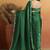 Green color smart designer lace border organza fabric partywear organza saree