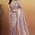 G purple color smart designer lace border organza fabric partywear organza saree