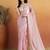 Light pink color smart designer lace border organza fabric partywear organza saree