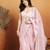 Light pink color smart designer lace border organza fabric partywear organza saree