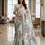 Black color linen fabric designer partywear saree