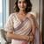 Maroon color linen fabric designer partywear saree