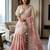 Maroon color linen fabric designer partywear saree