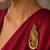 Gold-Plated Peacock Brooch, Indian Temple Jewelry, Kemp Stone Saree Pin,