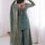 Green color jam cotton fabric beautiful festive wear girlie suit