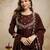 Pink color chinon fabric beautiful embroiered palazzo dress for ceremonial looks